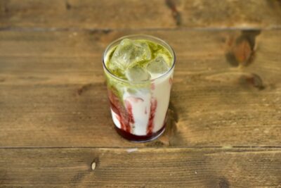 ICED STRAWBERRY MATCHA LATTE